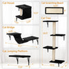 5-Pieces Wall-Mounted Shelves Cat Climber Set - Pawsome Gadgets – Smart Accessories for Pets