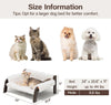 MEWOOFUN Raised Cat Bed For Indoor Cats - Elevated Plush Pet Sofa With Non-Slip Bottom, Supports 44 Lbs, Washable Small Dog Bed For Kittens & Puppies Beige Brown - Pawsome Gadgets – Smart Accessories for Pets