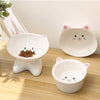 Ceramic Small Cat Face Shape Pet Food Bowl Cat Bowl Dog Bowl Universal And Easy To Clean - Pawsome Gadgets – Smart Accessories for Pets