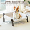 MEWOOFUN Raised Cat Bed For Indoor Cats - Elevated Plush Pet Sofa With Non-Slip Bottom, Supports 44 Lbs, Washable Small Dog Bed For Kittens & Puppies Beige Brown - Pawsome Gadgets – Smart Accessories for Pets